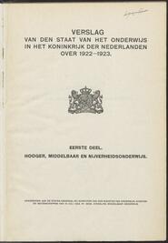 Verslag van den staat van het onderwijs in het Koninkrijk der Nederlanden over ..., 1924 [volgno 1]
