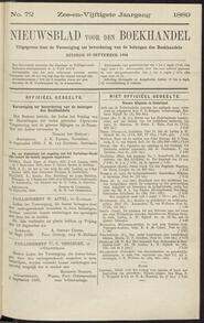 Nieuwsblad voor den boekhandel jrg 56, 1889, no 72, 10-09-1889 in 