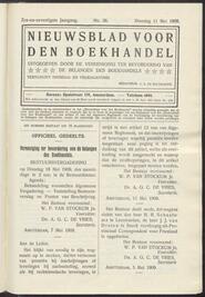 Nieuwsblad voor den boekhandel jrg 76, 1909, no 38, 11-05-1909 in 