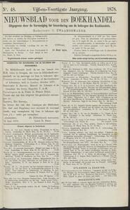 Nieuwsblad voor den boekhandel jrg 45, 1878, no 48, 18-06-1878 in 