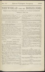 Nieuwsblad voor den boekhandel jrg 56, 1889, no 30, 16-04-1889 in 