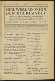 Nieuwsblad voor den boekhandel jrg 86, 1919, no 10, 04-02-1919 in 