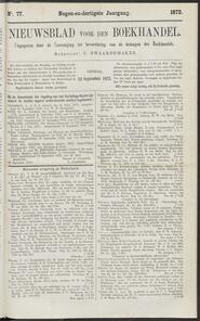 Nieuwsblad voor den boekhandel jrg 39, 1872, no 77, 24-09-1872 in 