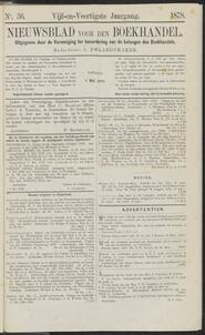 Nieuwsblad voor den boekhandel jrg 45, 1878, no 36, 07-05-1878 in 