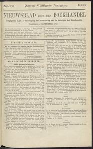 Nieuwsblad voor den boekhandel jrg 56, 1889, no 73, 13-09-1889 in 