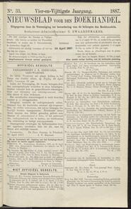 Nieuwsblad voor den boekhandel jrg 54, 1887, no 33, 26-04-1887 in 