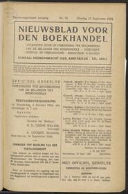 Nieuwsblad voor den boekhandel jrg 91, 1924, no 72, 23-09-1924 in 