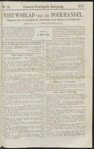 Nieuwsblad voor den boekhandel jrg 42, 1875, no 21, 16-03-1875 in 