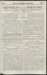 Nieuwsblad voor den boekhandel jrg 42, 1875, no 5, 19-01-1875 in 