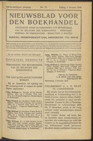 Nieuwsblad voor den boekhandel jrg 85, 1918, no 75, 04-10-1918 in 