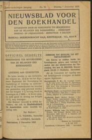 Nieuwsblad voor den boekhandel jrg 87, 1920, no 93, 07-12-1920 in 