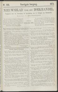 Nieuwsblad voor den boekhandel jrg 40, 1873, no 100, 16-12-1873 in 