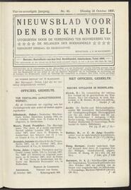 Nieuwsblad voor den boekhandel jrg 74, 1907, no 85, 22-10-1907 in 