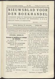 Nieuwsblad voor den boekhandel jrg 77, 1910, no 68, 26-08-1910 in 