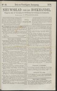 Nieuwsblad voor den boekhandel jrg 43, 1876, no 69, 29-08-1876 in 
