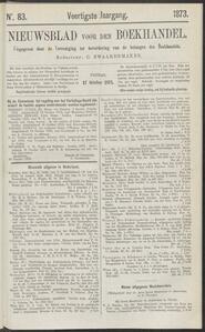 Nieuwsblad voor den boekhandel jrg 40, 1873, no 83, 17-10-1873 in 