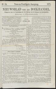 Nieuwsblad voor den boekhandel jrg 42, 1875, no 24, 28-03-1875 in 