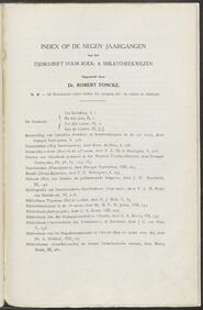 Tijdschrift voor boek- en bibliotheekwezen jrg 9, 1911 [Index]