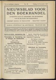Nieuwsblad voor den boekhandel jrg 84, 1917, no 92, 30-11-1917 in 