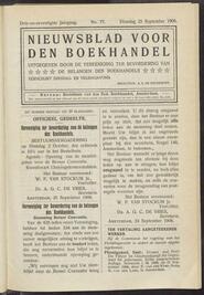 Nieuwsblad voor den boekhandel jrg 73, 1906, no 77, 25-09-1906 in 