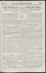 Nieuwsblad voor den boekhandel jrg 42, 1875, no 40, 21-05-1875 in 