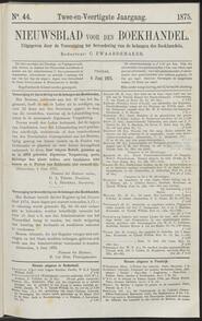 Nieuwsblad voor den boekhandel jrg 42, 1875, no 44, 04-06-1875 in 