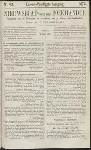 Nieuwsblad voor den boekhandel jrg 41, 1874, no 43, 02-06-1874 in 