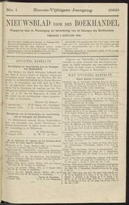 Nieuwsblad voor den boekhandel jrg 56, 1889, no 1, 04-01-1889 in 