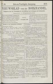 Nieuwsblad voor den boekhandel jrg 43, 1876, no 89, 07-11-1876 in 