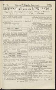Nieuwsblad voor den boekhandel jrg 54, 1887, no 19, 08-03-1887 in 
