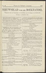 Nieuwsblad voor den boekhandel jrg 59, 1892, no 63, 05-08-1892 in 