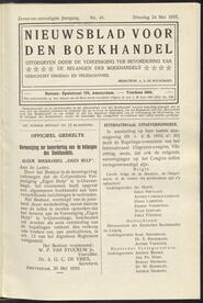 Nieuwsblad voor den boekhandel jrg 77, 1910, no 41, 24-05-1910 in 