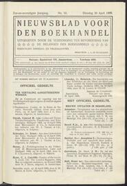 Nieuwsblad voor den boekhandel jrg 76, 1909, no 32, 20-04-1909 in 