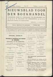 Nieuwsblad voor den boekhandel jrg 76, 1909, no 63, 06-08-1909 in 