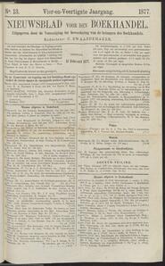 Nieuwsblad voor den boekhandel jrg 44, 1877, no 13, 13-02-1877 in 