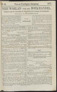 Nieuwsblad voor den boekhandel jrg 44, 1877, no 16, 23-02-1877 in 