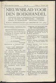 Nieuwsblad voor den boekhandel jrg 95, 1928, no 14, 17-02-1928 in 