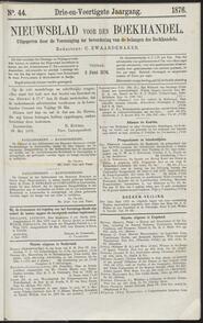 Nieuwsblad voor den boekhandel jrg 43, 1876, no 44, 02-06-1876 in 