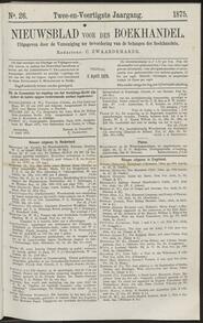 Nieuwsblad voor den boekhandel jrg 42, 1875, no 26, 02-04-1875 in 