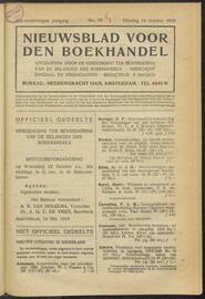Nieuwsblad voor den boekhandel jrg 86, 1919, no 78, 14-10-1919 in 