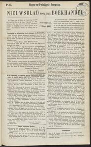 Nieuwsblad voor den boekhandel jrg 29, 1862, no 13, 27-03-1862 in 