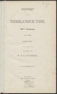 Tijdschrift voor Neerland's Indië jrg 22, 1860 (2e deel) [Inhoudsopgave]
