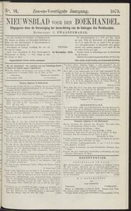 Nieuwsblad voor den boekhandel jrg 46, 1879, no 91, 14-11-1879 in 