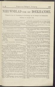Nieuwsblad voor den boekhandel jrg 59, 1892, no 25, 25-03-1892 in 