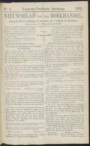 Nieuwsblad voor den boekhandel jrg 49, 1882, no 6, 20-01-1882 in 