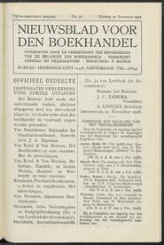 Nieuwsblad voor den boekhandel jrg 95, 1928, no 91, 27-11-1928 in 