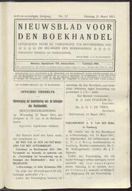 Nieuwsblad voor den boekhandel jrg 78, 1911, no 23, 21-03-1911 in 
