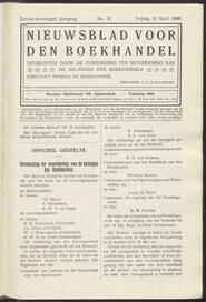 Nieuwsblad voor den boekhandel jrg 76, 1909, no 31, 16-04-1909 in 