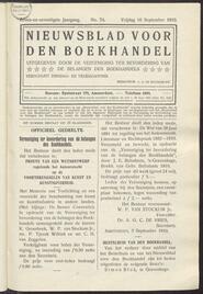 Nieuwsblad voor den boekhandel jrg 77, 1910, no 74, 16-09-1910 in 
