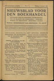 Nieuwsblad voor den boekhandel jrg 88, 1921, no 4, 14-01-1921 in 